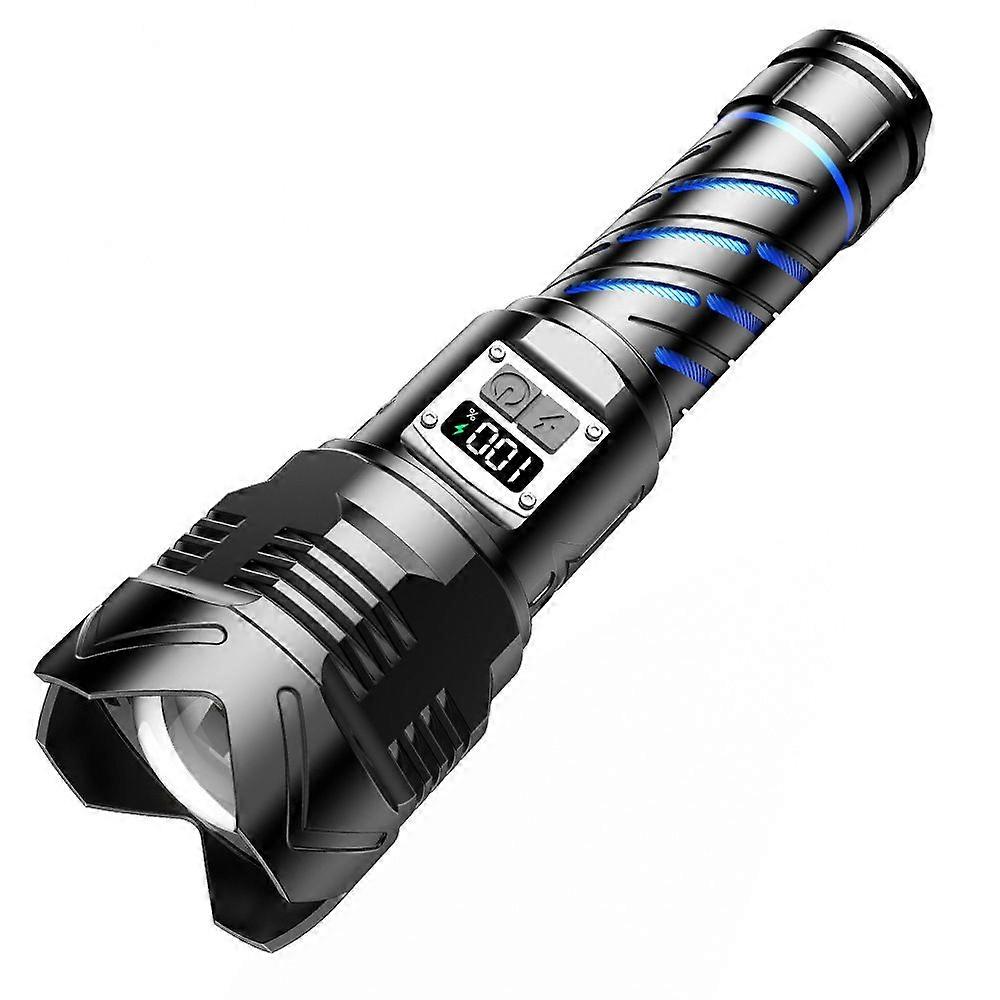 60W LED Rechargeable Flashlight Long Range Tactical Torch
