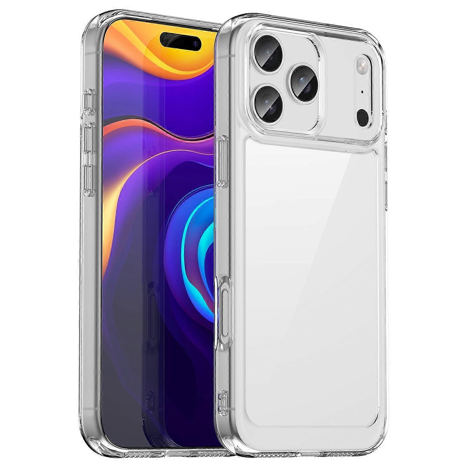 For Apple iPhone 17 Pro Max Colorful TPU / Acrylic Hybrid Protective Case Transparent