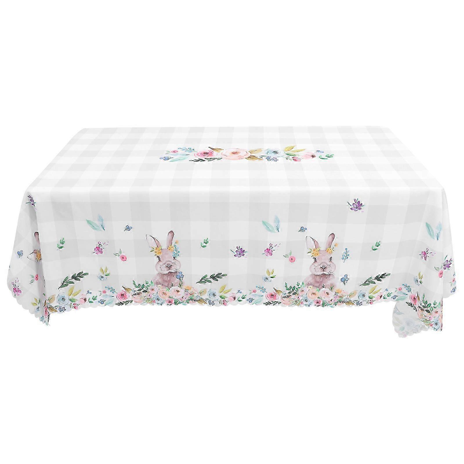 Oil Resistant Waterproof Easter Table Runner Tablecloth for Home