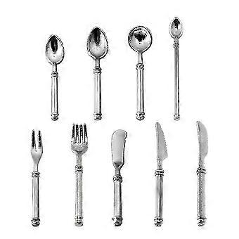 1 Set Mini Tableware Miniature compatible withks Spoons Model Mini House Accessories