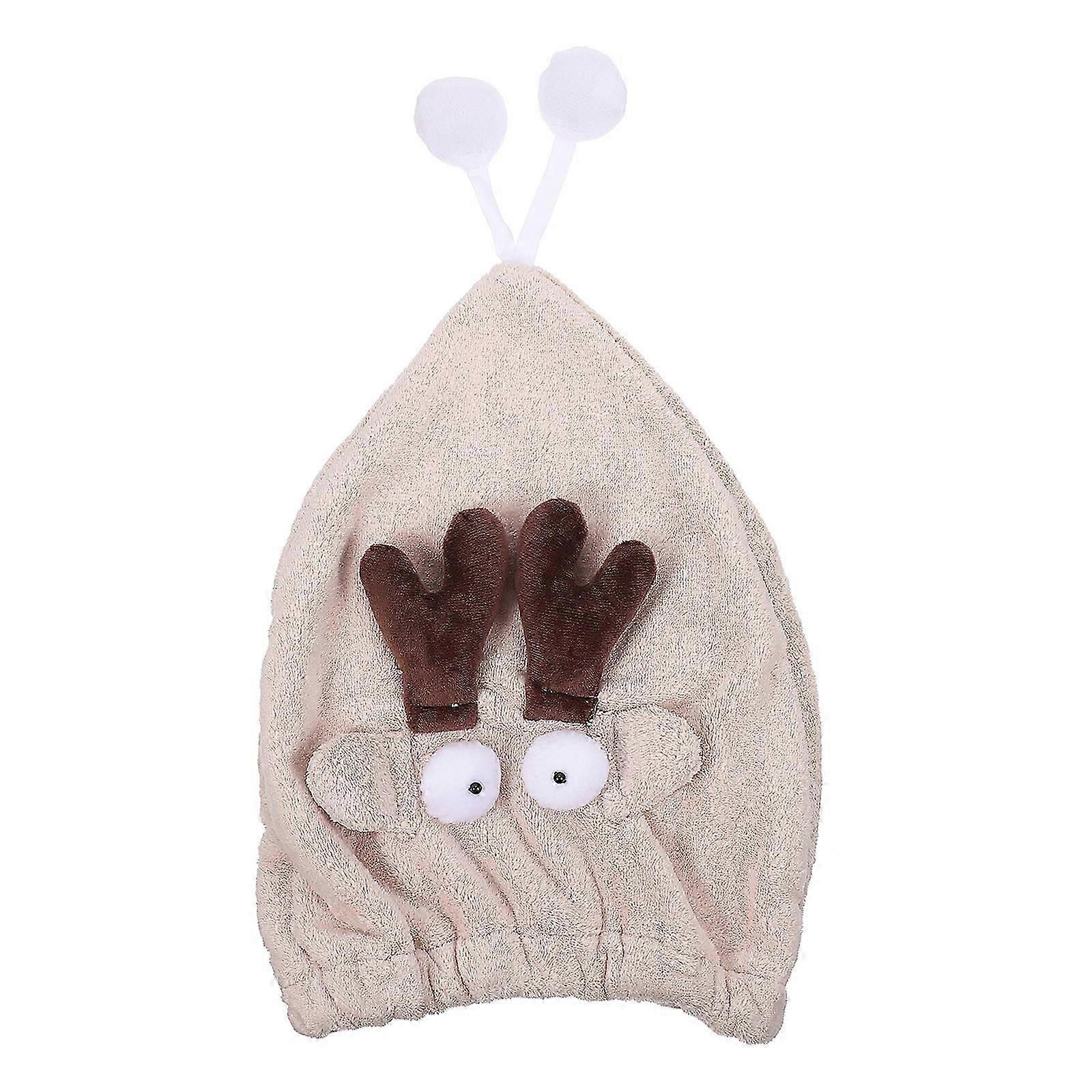 Coffee Microfiber Fast Drying Hair Drying Cap 1Pcs