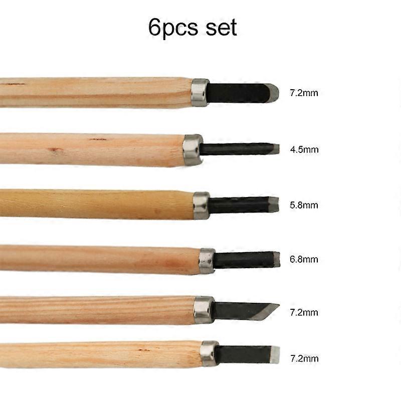 6/8/12pcs Wood Carving Chisels Set compatible with Basic Cutting / Detailed Woodworking DIY Hand Tools Utility Gouges Kit TMZ