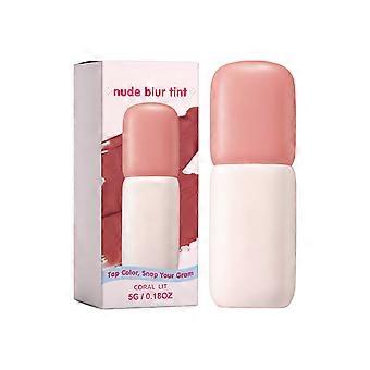 2pcs Matte Blush Lip Tint, #04 Warm Coral Orange, 2 in 1 for Cheek & Lip, Smooth Lightweight Matte Finish