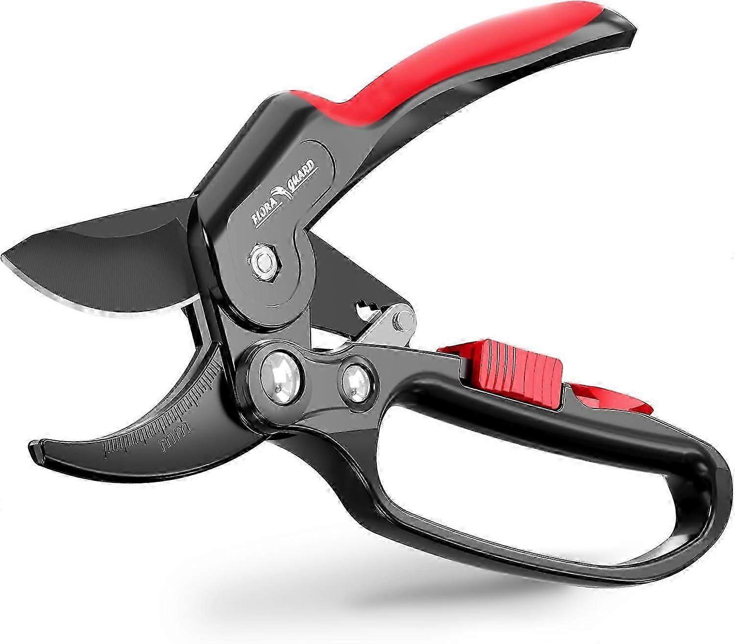 Professional Ratchet Pruning Shears, Sharp Gardening Scissors with 3x Cutting Power