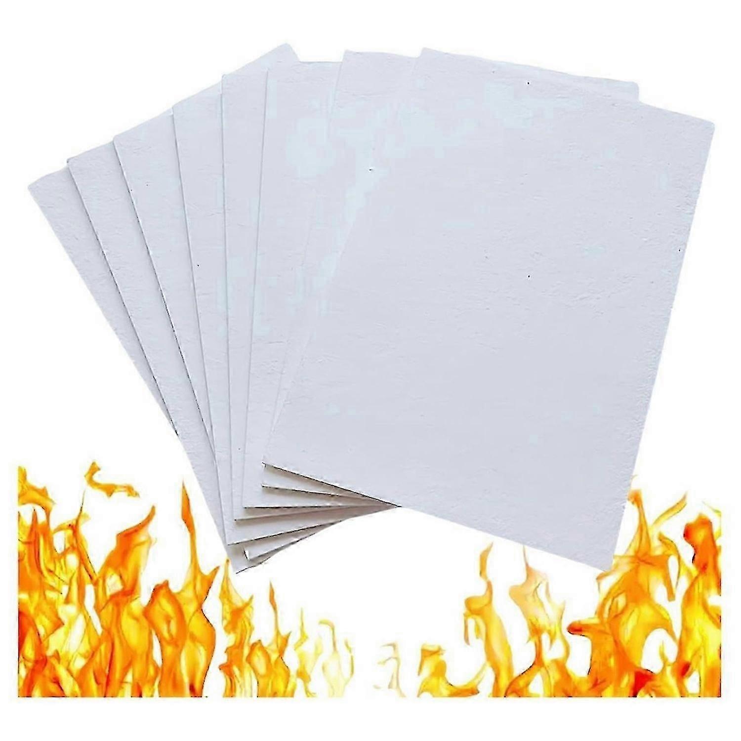 White Ceramic Fiber Gasket Material 8 Pieces High Temperature Fireproof Insulation
