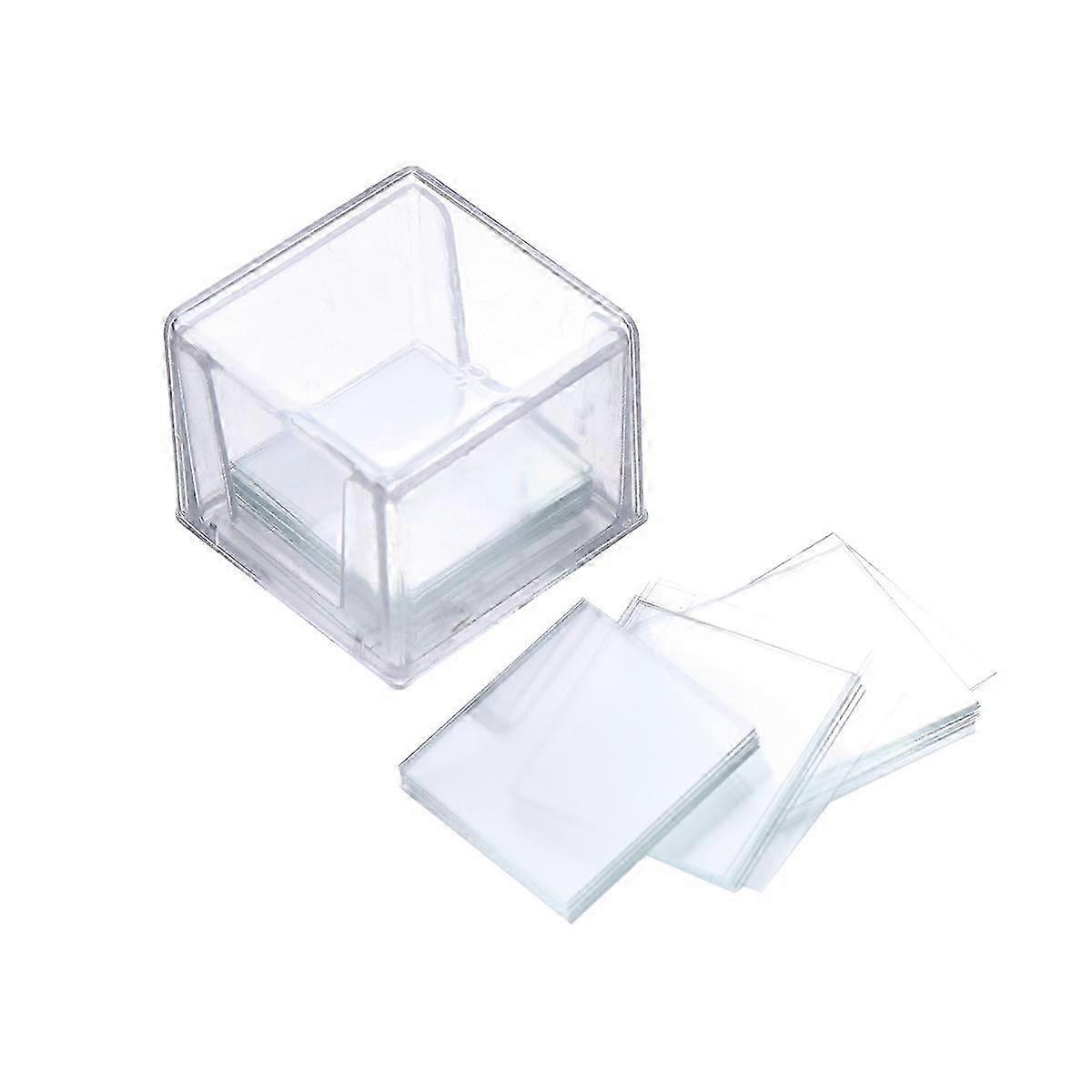 100 PCS Blank Microscope Square Cover Glass compatible with Optical Microscope