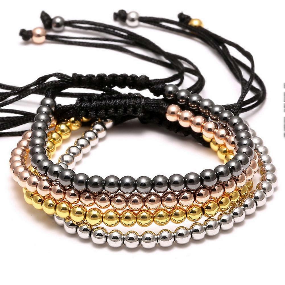 Weaving Bracelet Adjustable Bracelet for Decor Use Copper Beads Bangle