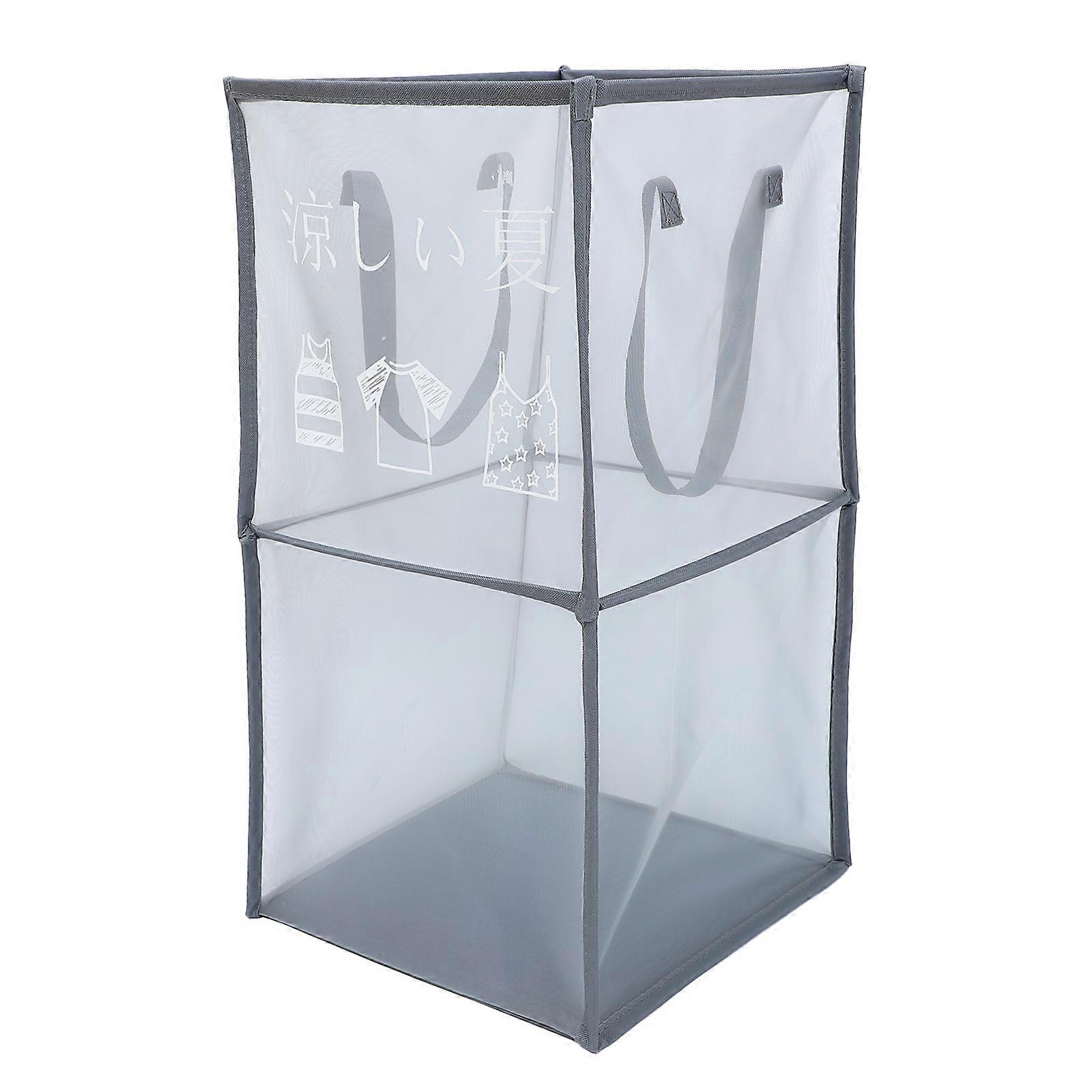 Mesh Laundry Hamper Foldable Laundry Basket for Home 2Pcs Practical Use