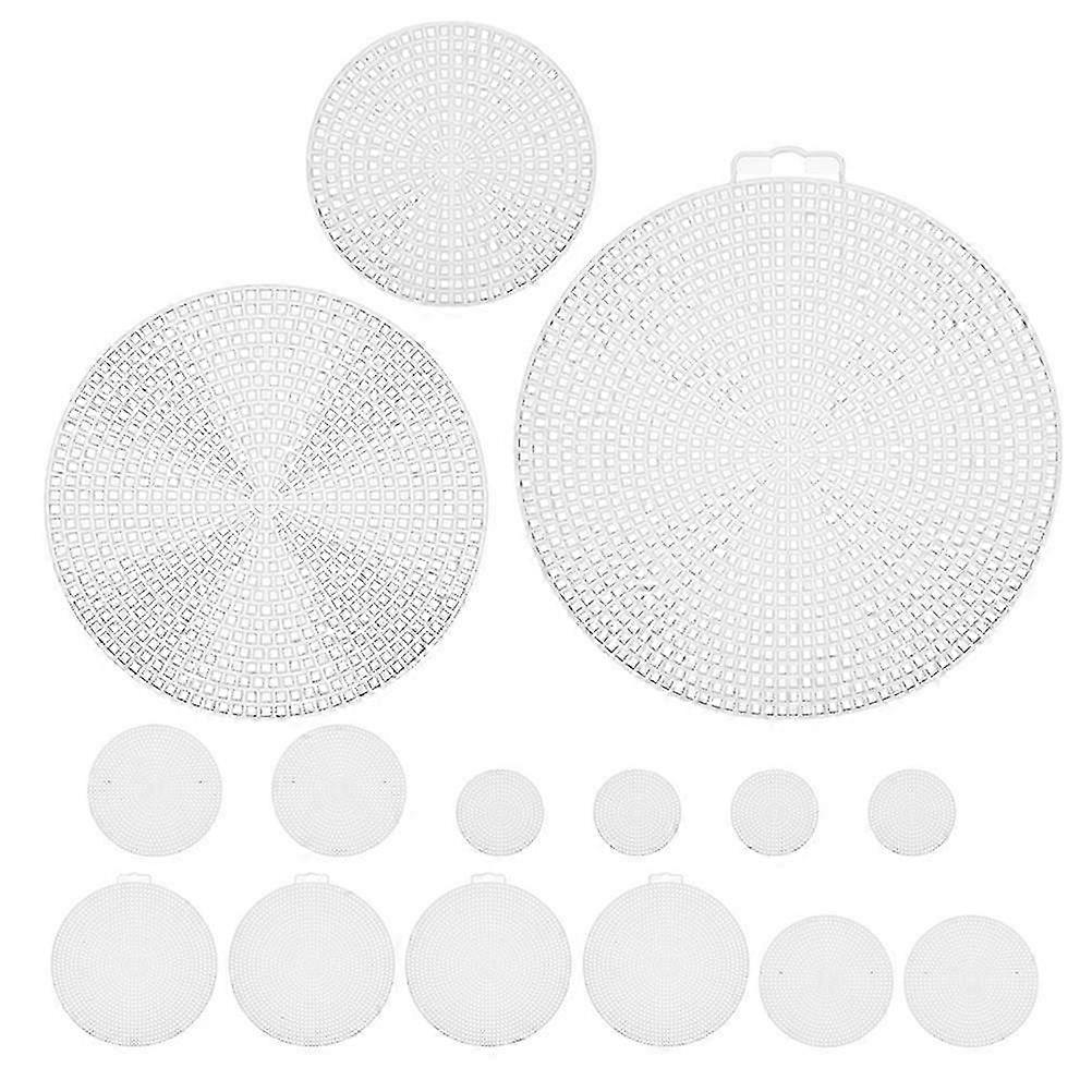 Plastic Craft Mesh 15Pcs White Sheets Durable Base compatible with DIY Projects