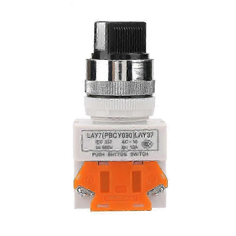 2 Position Maintained Selector Self Locking Rotary Switch Short Handle LAY37-11X/21