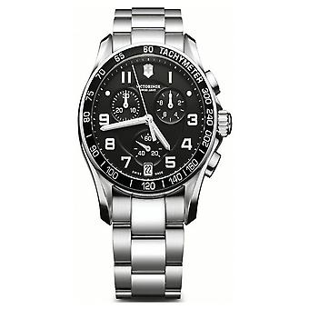 Victorinox Chrono Classic Quartz Analog Man Watch avec bracelet en acier inoxydable V241494