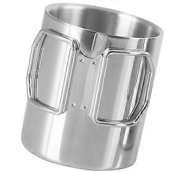 Camping Cup Stainless Steel Folding Handle Cup for Travel 1 Lightweight Mug