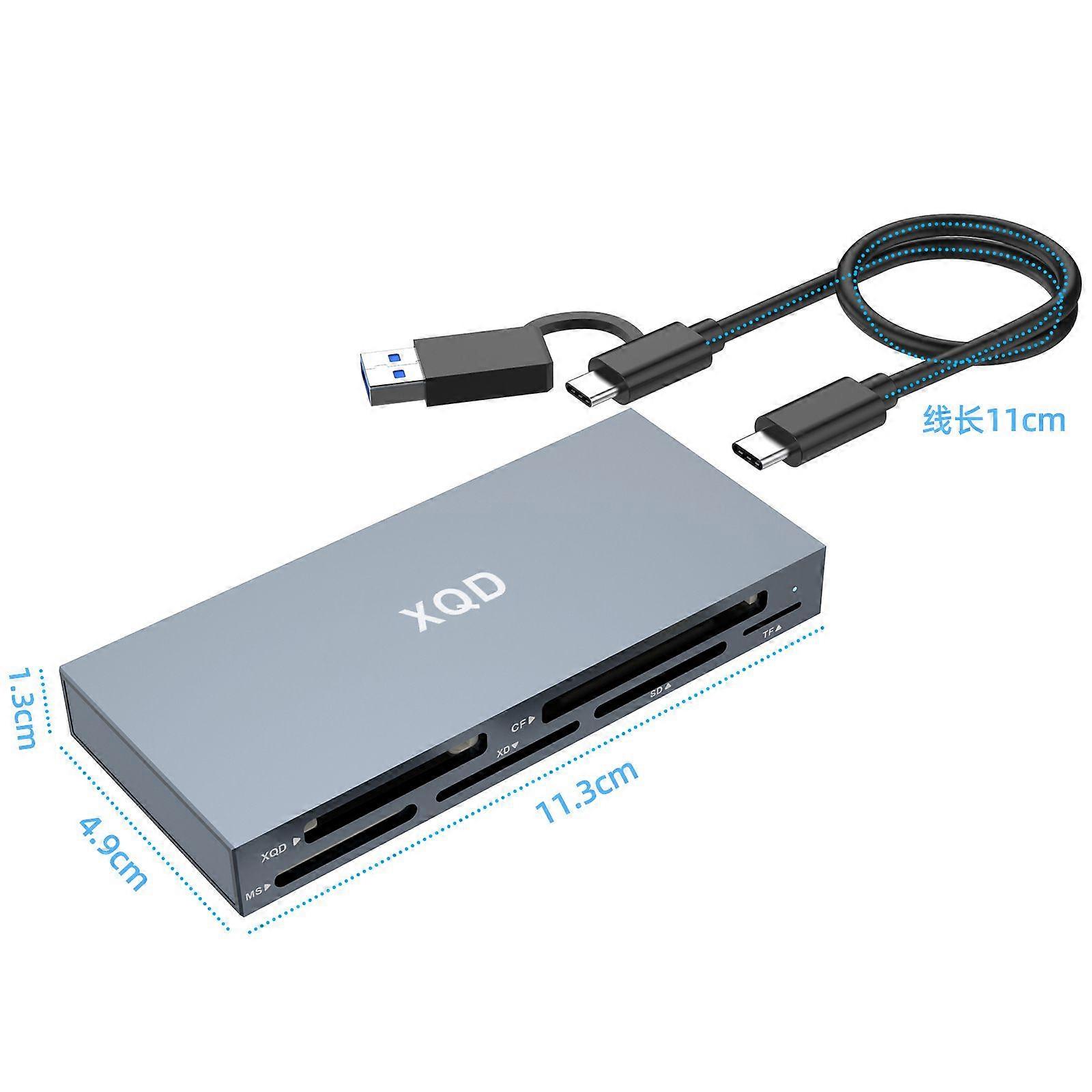 CR359 Type-C Multi-Card Reader for XQD SD TF MS XD CF