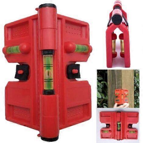 Bubble leveling tool, adjustable angle post level, 188 x 134 mm