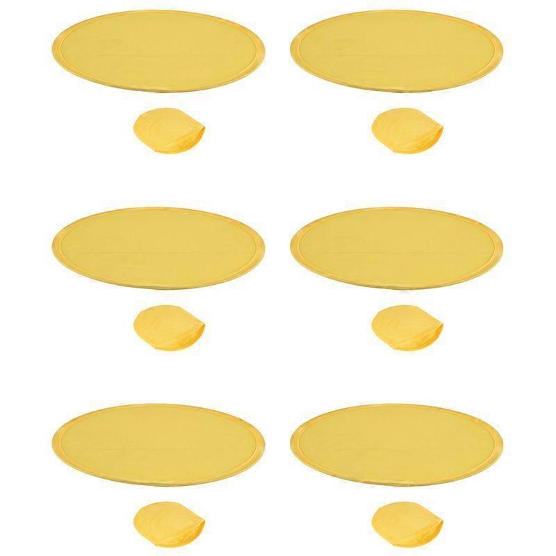 ABUL-6X Foldable Round Fan-Yellow