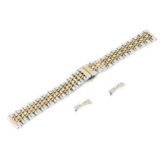 Pulseira de substituição profissional para relógio, com comprimento ajustável. Acessório para pulseira de relógio. Cor: dourado. Largura: 16mm.