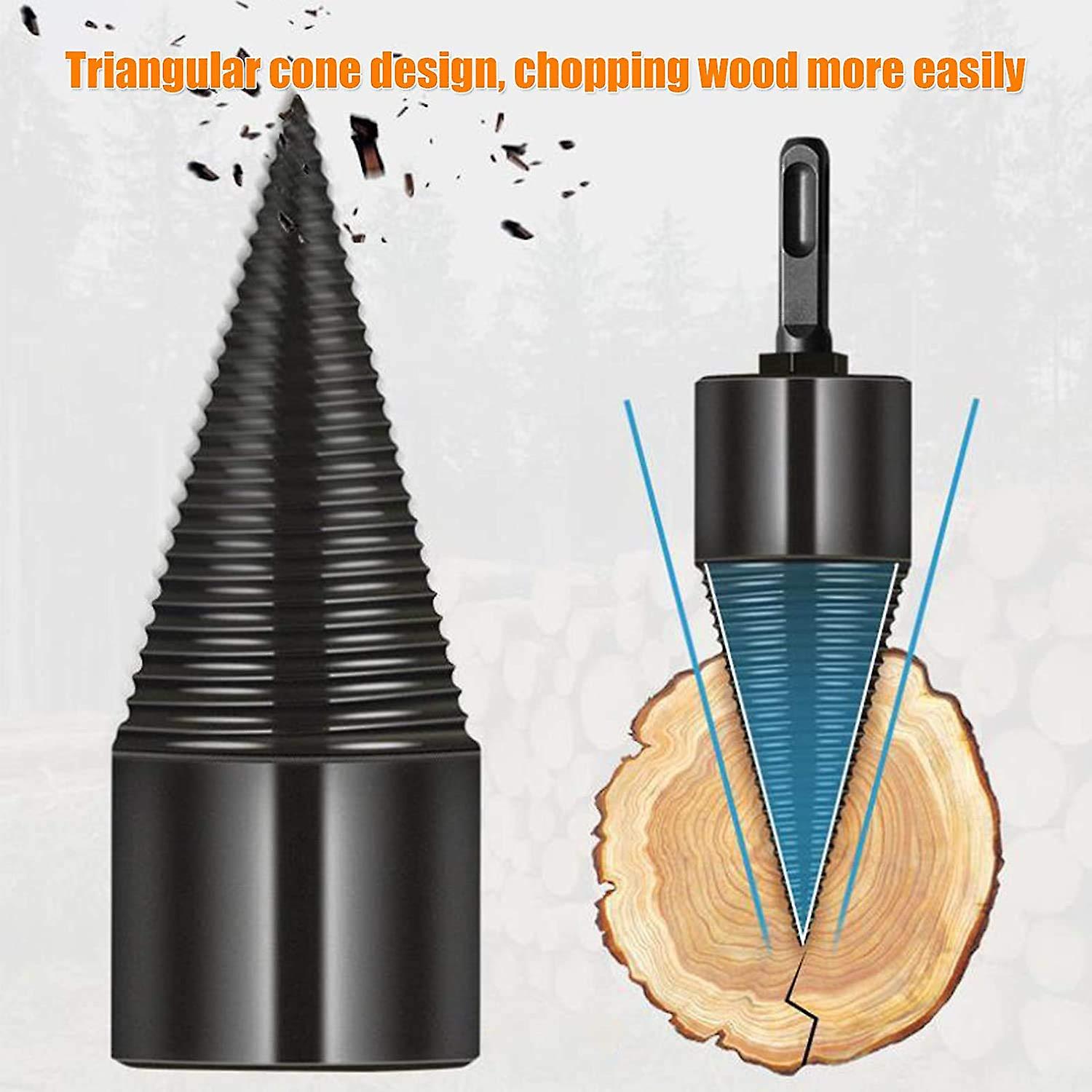 Fendeuse à Bûches 45mm Pour Perceuse - Foret à Bois Avec Poignées Hex, Carrée Et Ronde