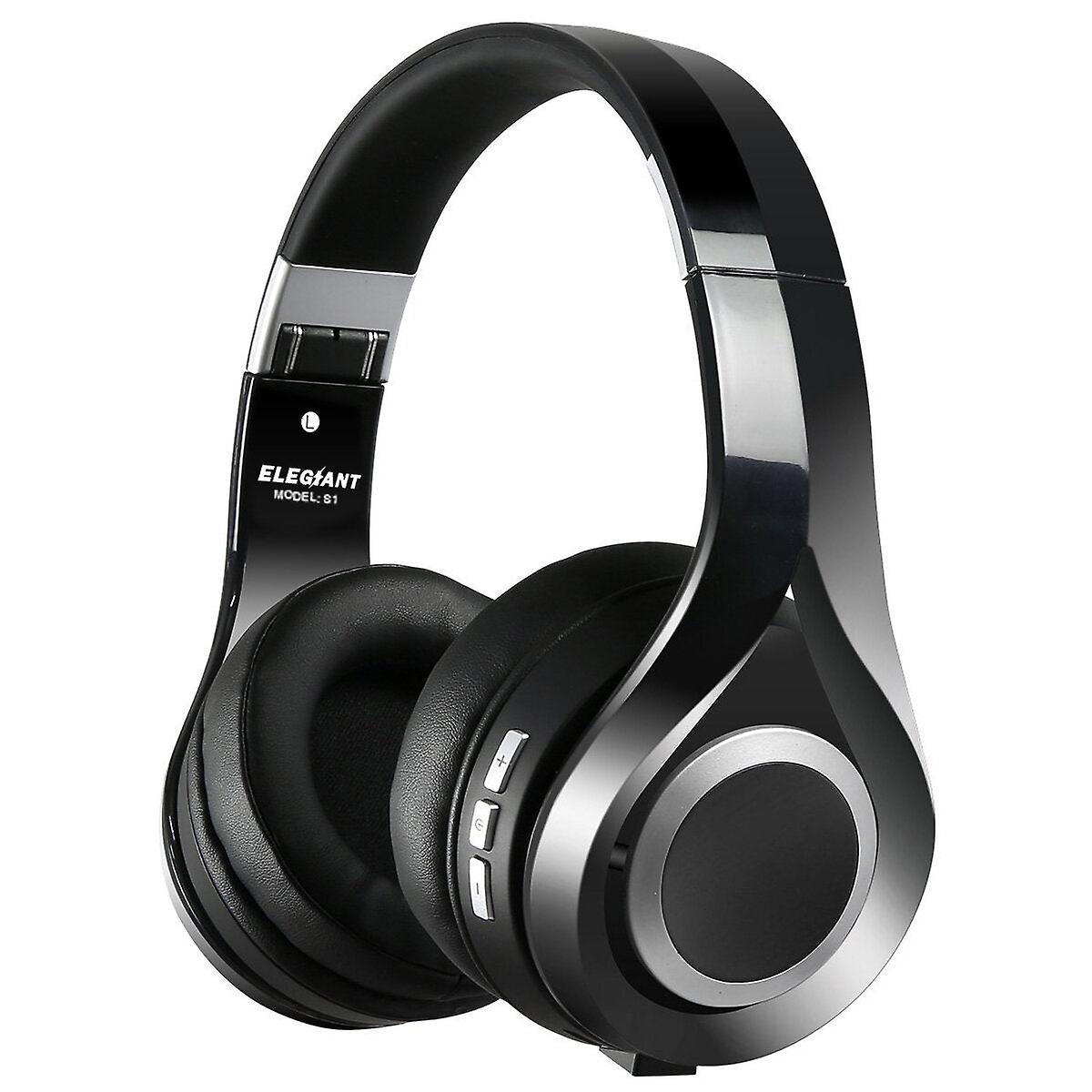 Stereo Wireless Bluetooth Headphone Headset Foldable Earphone With Mic, Black