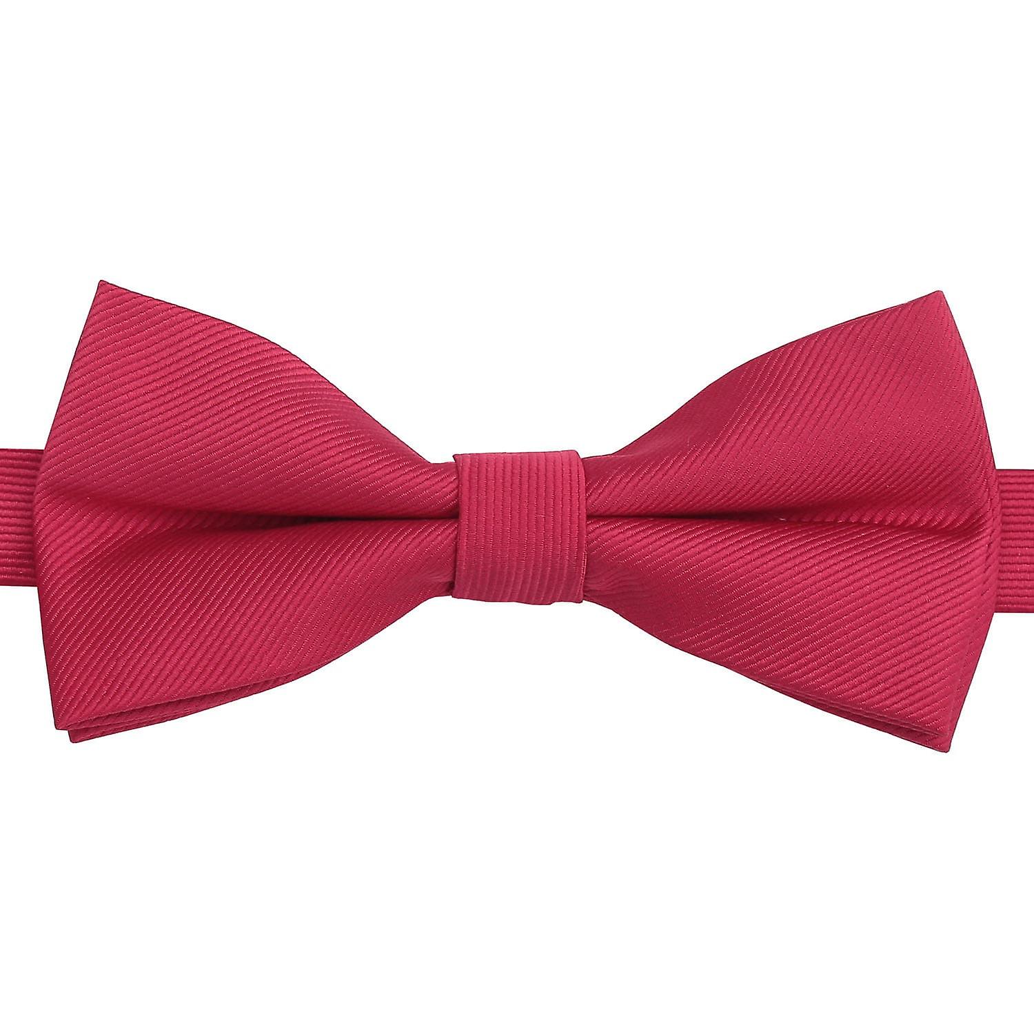 Jester Red Plain Twill Pre-Tied Bow Tie