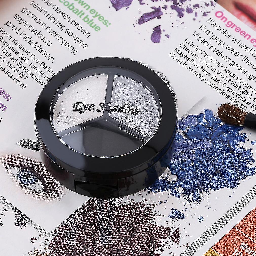 Cosmetic Set 3 Color Matte Eyeshadow Makeup Palette With Brush And Mirror