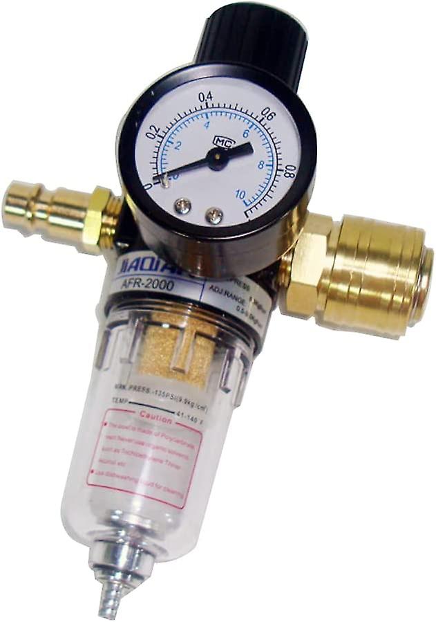 1/4 inch Compressed Air Water Separator Pressure Reducer, Compressed Air Regulator with Water Separa