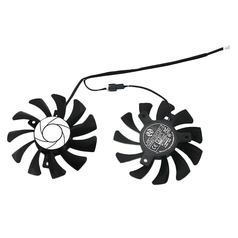 HA8010H12F-Z 75MM 2Pin GTX1050Ti GPU Cooler DUAL Fan pour Geforce GTX 1050Ti GTX-1050-Ti-4GT-OC (2Pcs