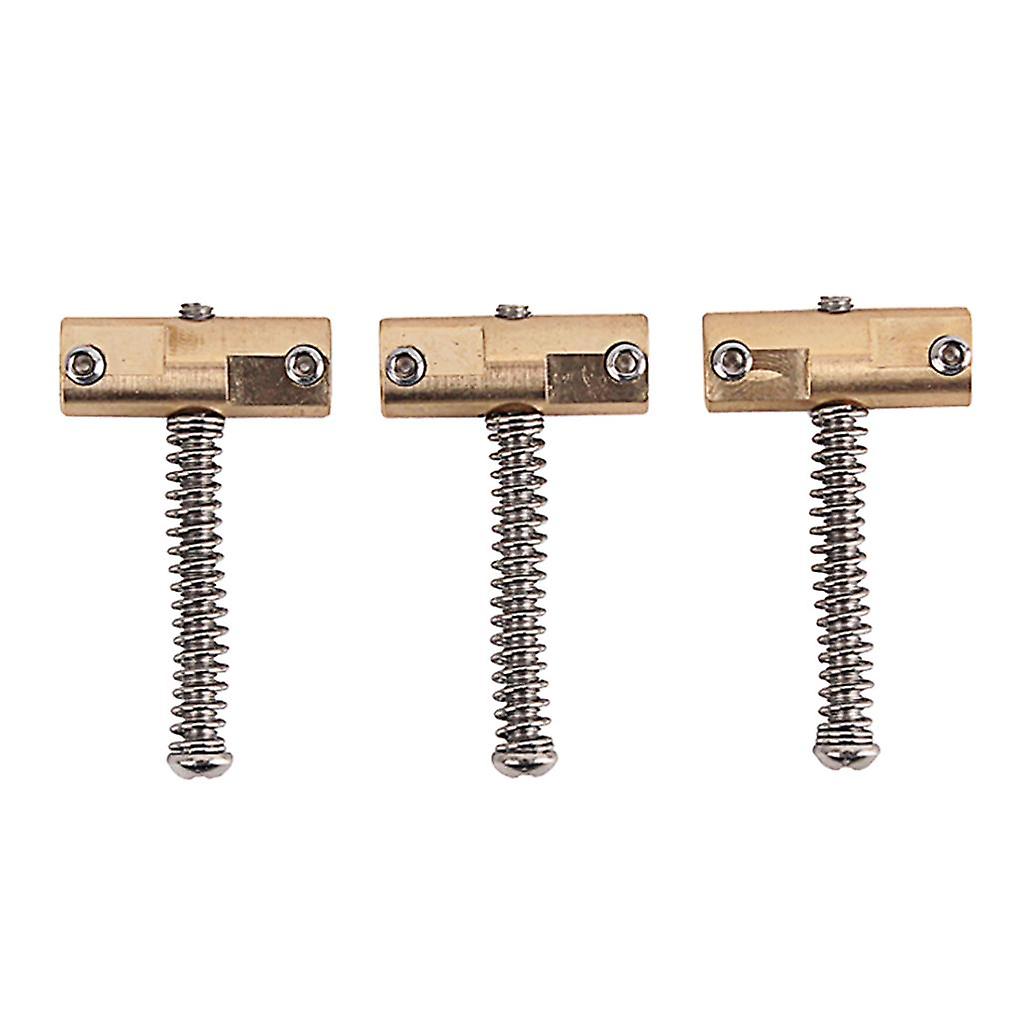 3Pieces Vintage Style Fixed Compensated Saddle for TL Style Guitar Copper