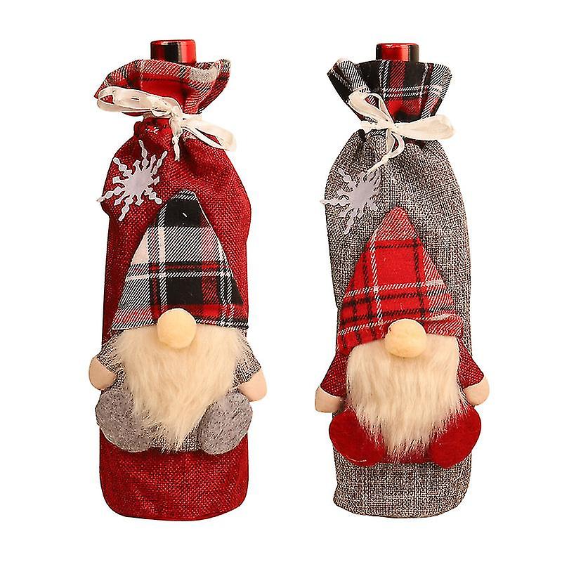 2pcs Christmas Sweater Wine Bottle Set