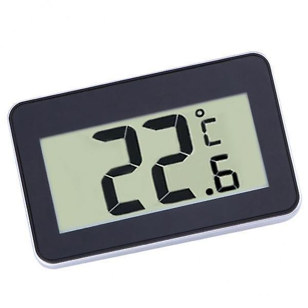 2xDigital LCD Thermometer Temperature Meter w/Magnet Hook for Refrigerator BLK