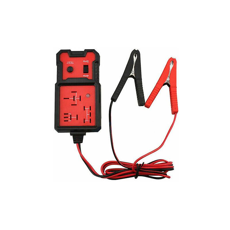 Car Relay Tester, Car Relay Diagnostic Tool, 12V Electronic Relay Tester, Car Battery Checker with Clips