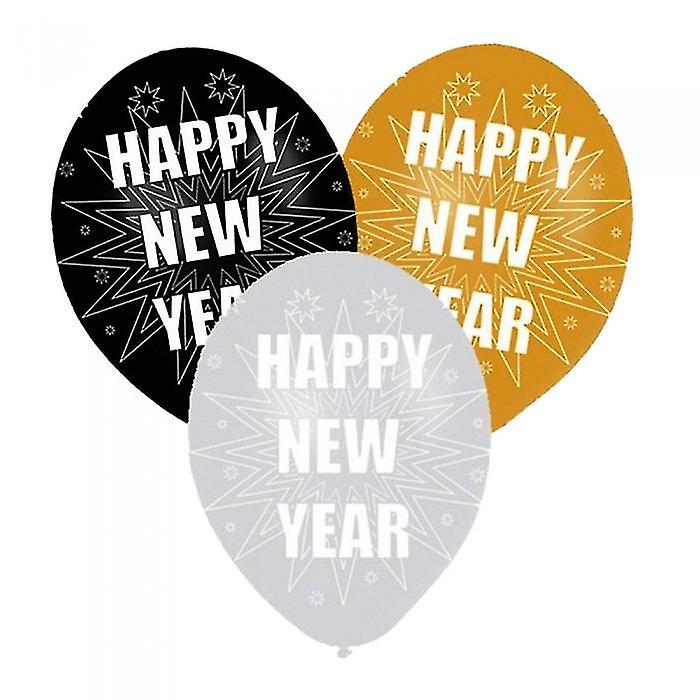 Amscan Latex Neujahrsballons (6er-Pack)