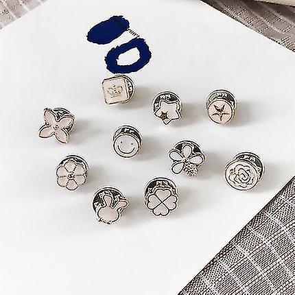 10pcs Prevent Accidental Exposure Buttons Brooch Pins Badge