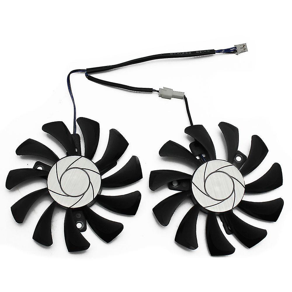 Light 75Mm 2Pin Gtx1050ti Gpu Cooler Dual Fan For Geforce Gtx 1050Ti Gtx-1050-Ti-4Gt-Oc Graphic Card Cool