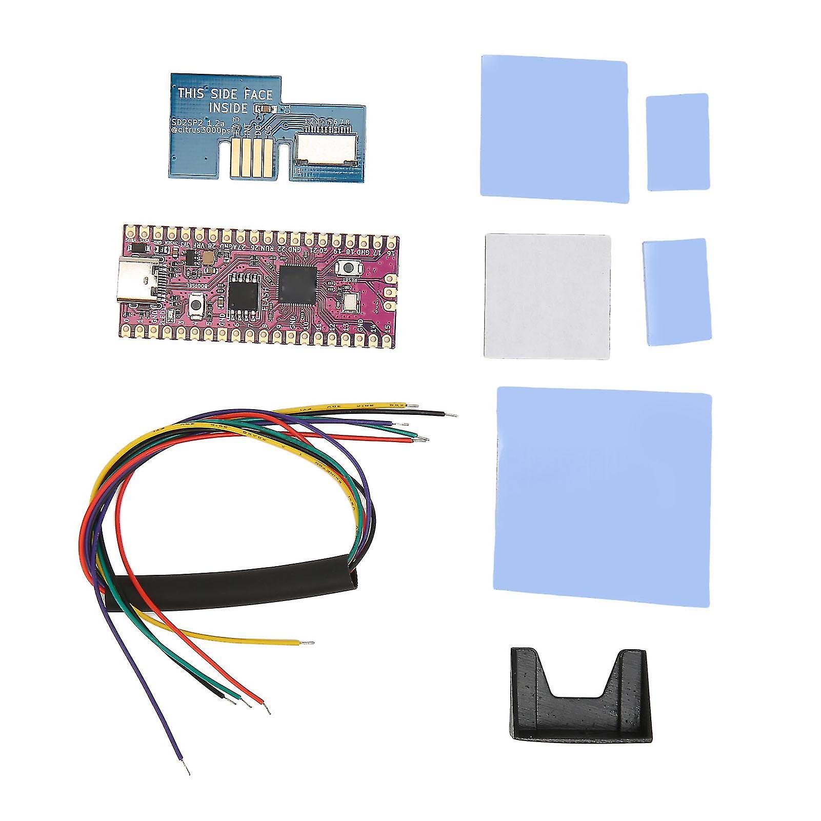 RPi Pico Microcontroller Board with Dual Core ARM Cortex M0+ and SD2SP2 Adapter Blue