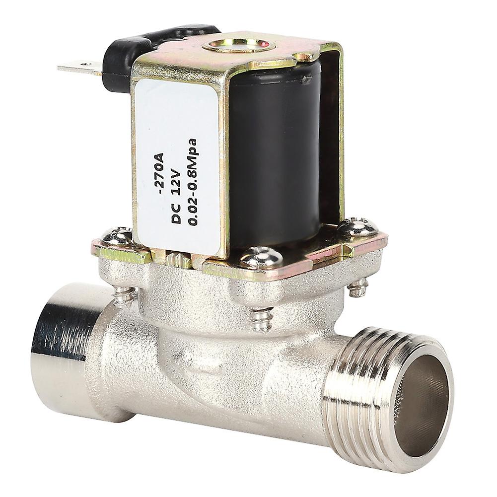 Water Pressure Valve 2-Position 2-Way Brass Plating Mechanical Normal Closed Inlet DC12V