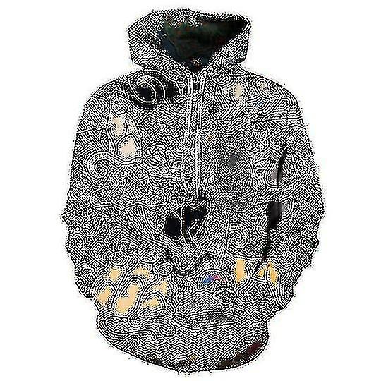 Gorgeous pattern 3d digital printing large size loose hooded men's sweatshirt pullover 7945802