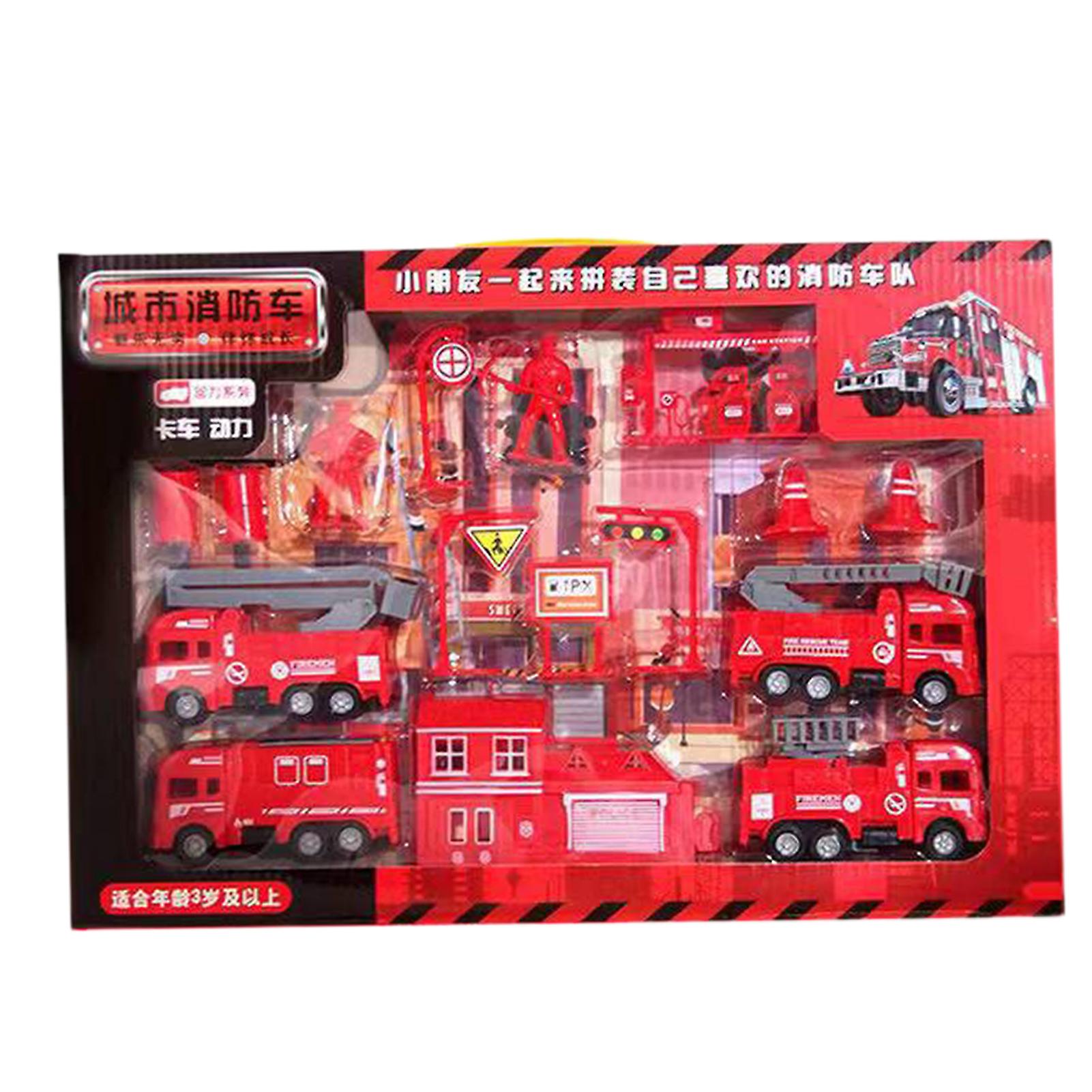 Toy Car Set Engineering Play Simulatie Constructie / Fire Engine Vehicle Model