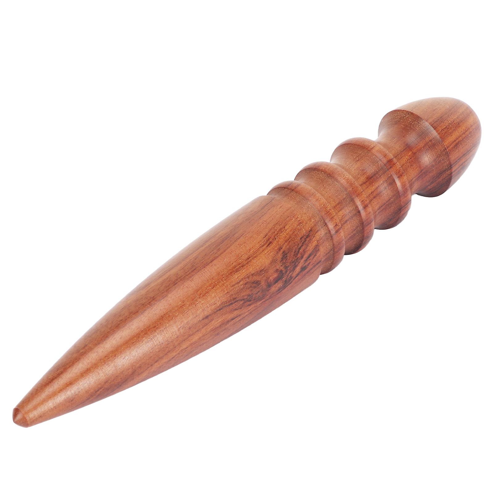 3 pz Strumento di brunitura in pelle di legno con 4 scanalature Bastone rotondo FAI DA TE Strumento di lucidatura in pelle per progetti di lucidatura in pelle