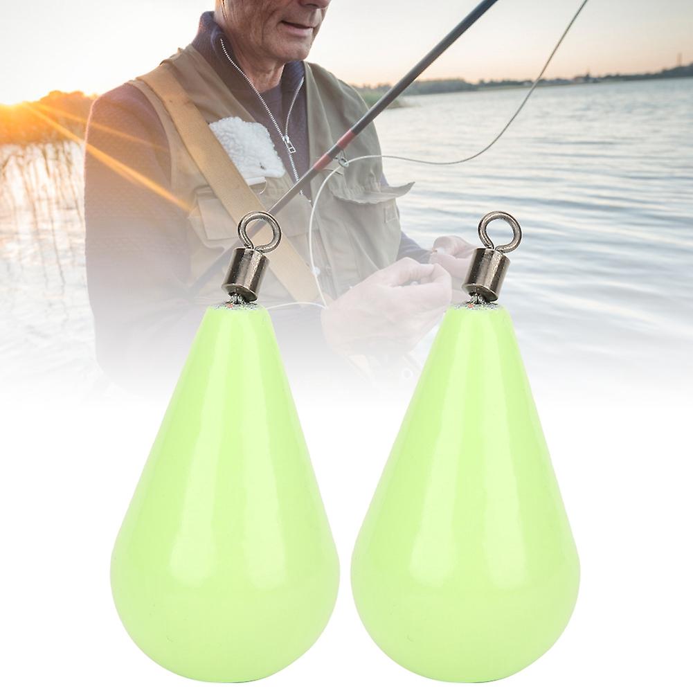 Lure Luminous Jig Head Lead Deep Water Sinker Weight 40#, 2pcs
