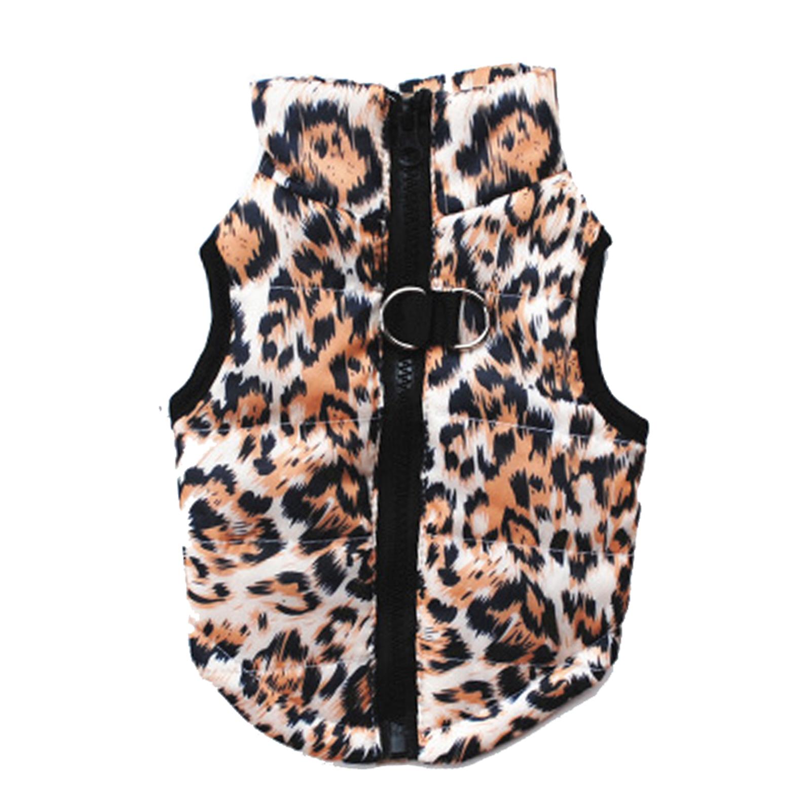 Pet Cloth Cotton-Padded Autumn Winter Cold Weather Dog Vest with Traction Buckle for Small Dogs
