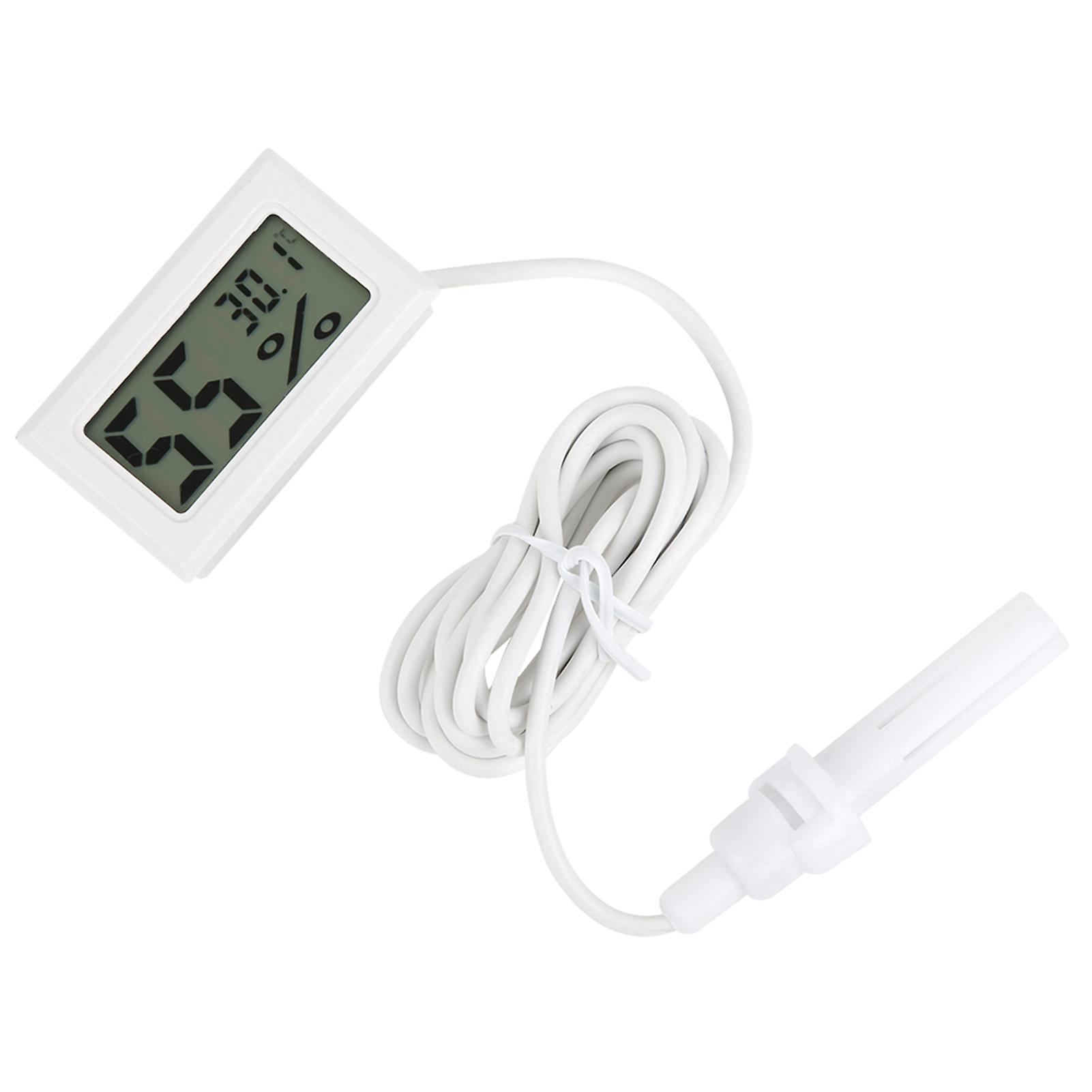 Digital Thermometer Hygrometer Embedded Type LED Digital Humidity Meter with Probe Indoor Use(