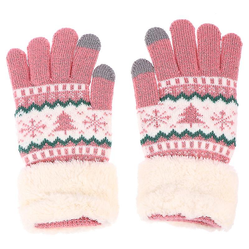 1Paar warmgestrickte Handhandschuhe