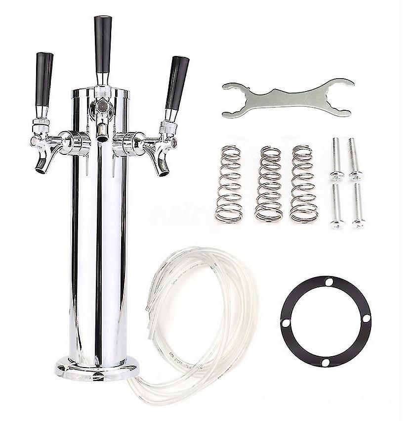 タワーディストリビューター 3 タップドラフトビールタワービールタップタワー 3 直径、ビールタップ付きビールホースアセンブリ