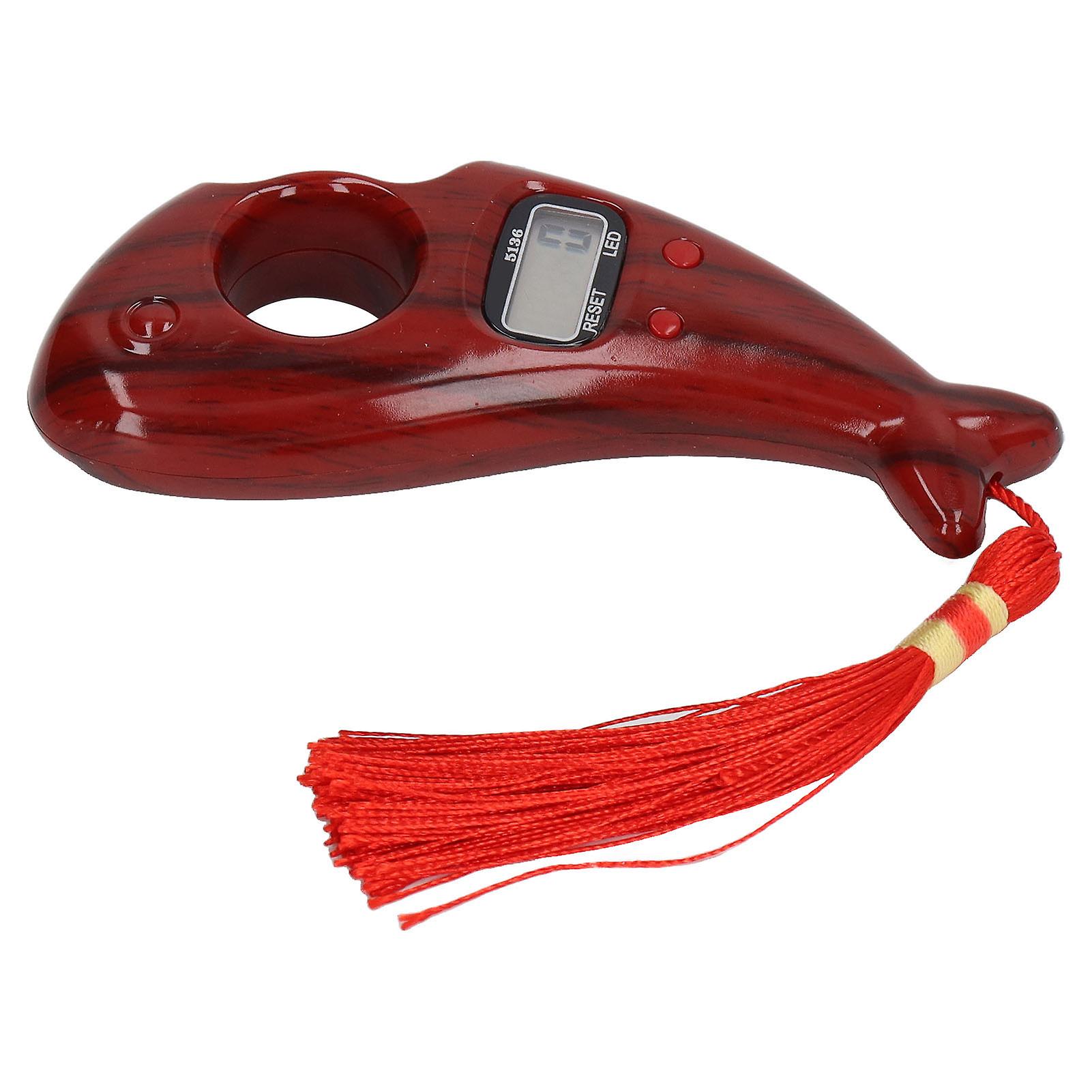 Digital Beads Counter Noiseless Fish Shape Portable Prayer Beads Counter for Meditation Relax Reddish Brown 