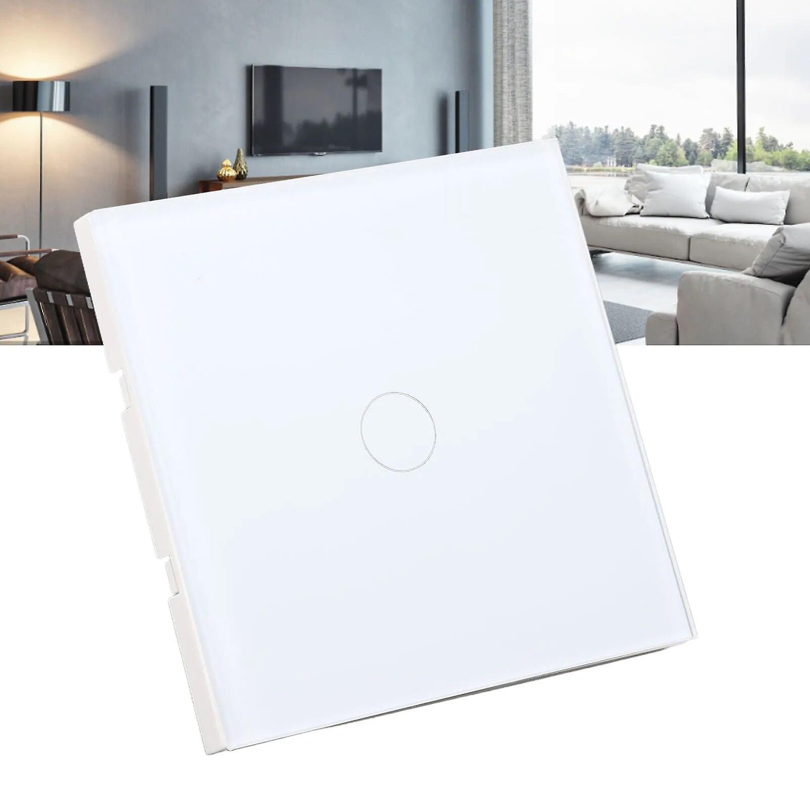 Switch Wall Mounted Touch Switch Flame Retardant Sensitive Light Switch Tempered Glass Panel with Indicator 110-240V Light Switches~7740