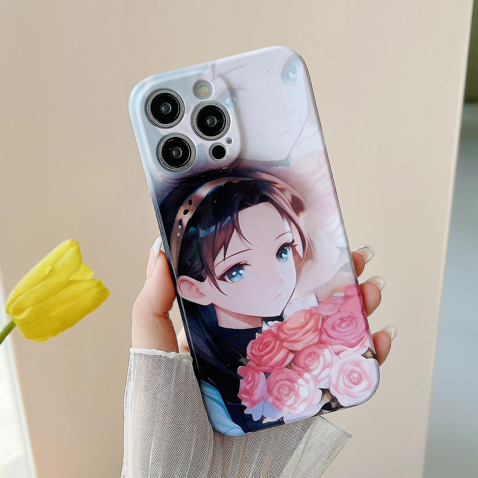 Pc Phone Case For Iphone 13 Pro Max Holding Roses