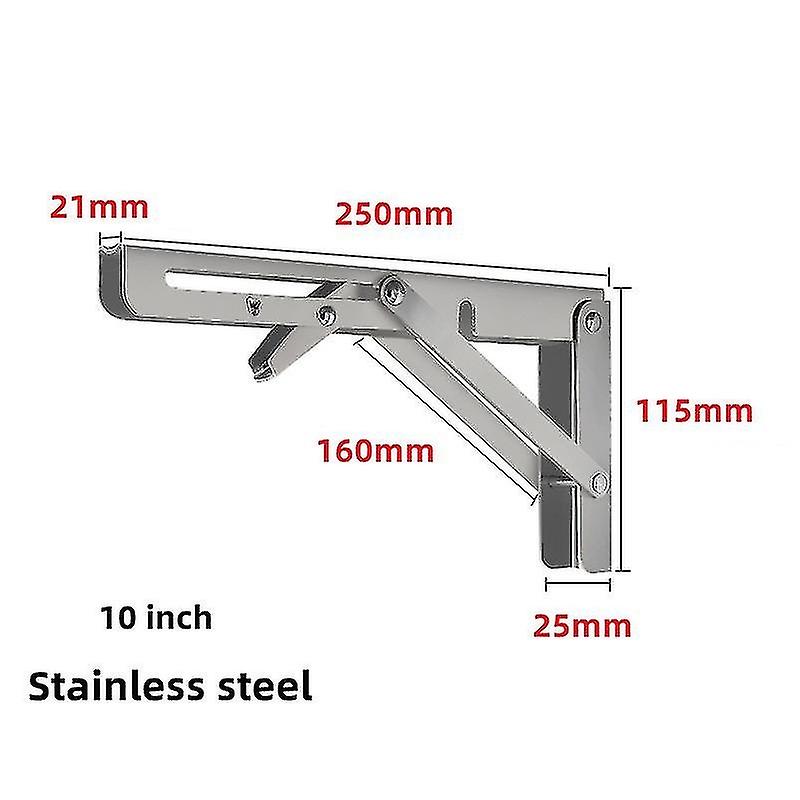2pcs Triangle Folding Angle Bracket Heavy Support Adjustable Wall Mounted Shelf Furniture Hardware B
