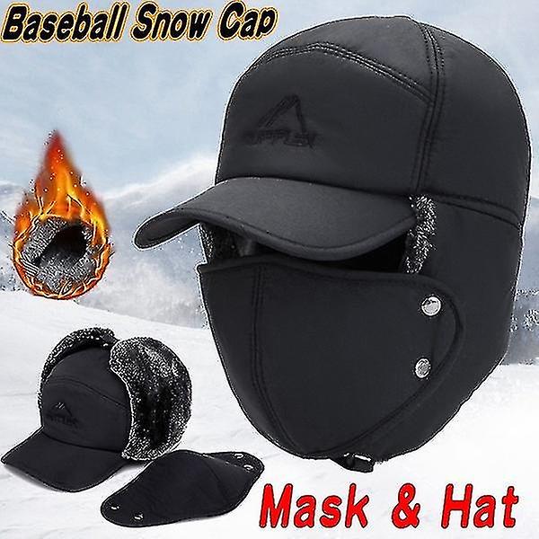 Men Winter Casual Baseball Snow Cap Windproof Thicken Warm Cap Hat