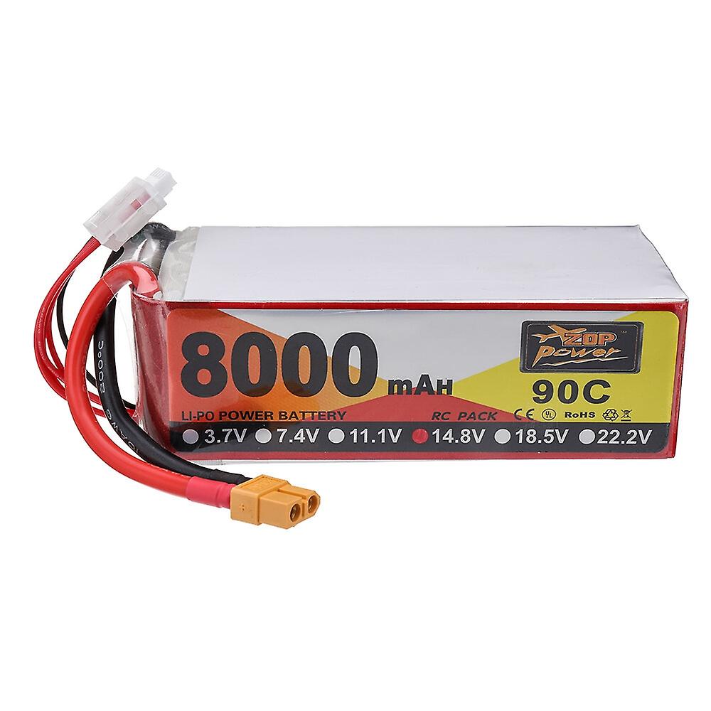 ZOP POWER 14.8V 8000mAh 90C 4S LiPo Battery XT60 Plug for RC Drone