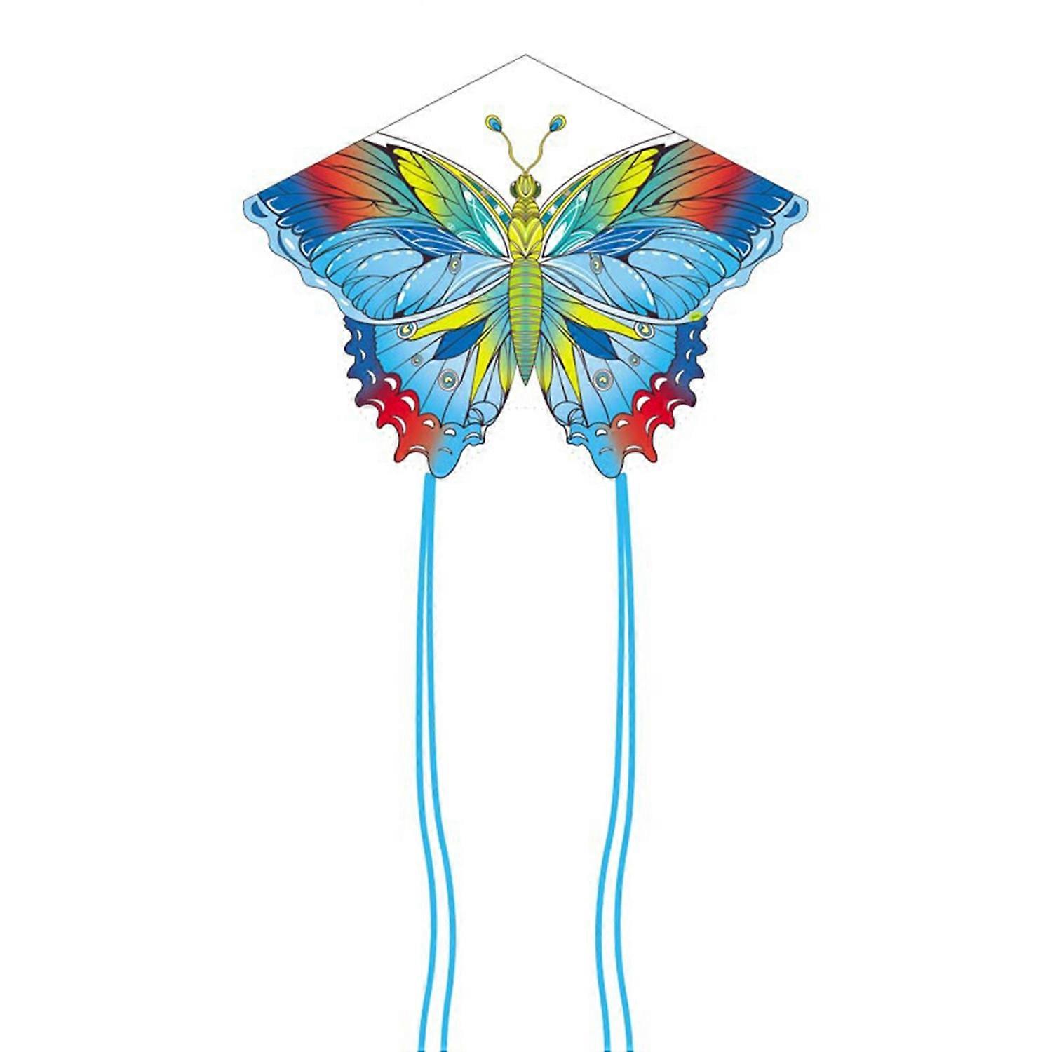 Kids Butterflies Kite with 50M Flying Line Outdoor Beach Park Lawn Easy to Fly Large Long Tail